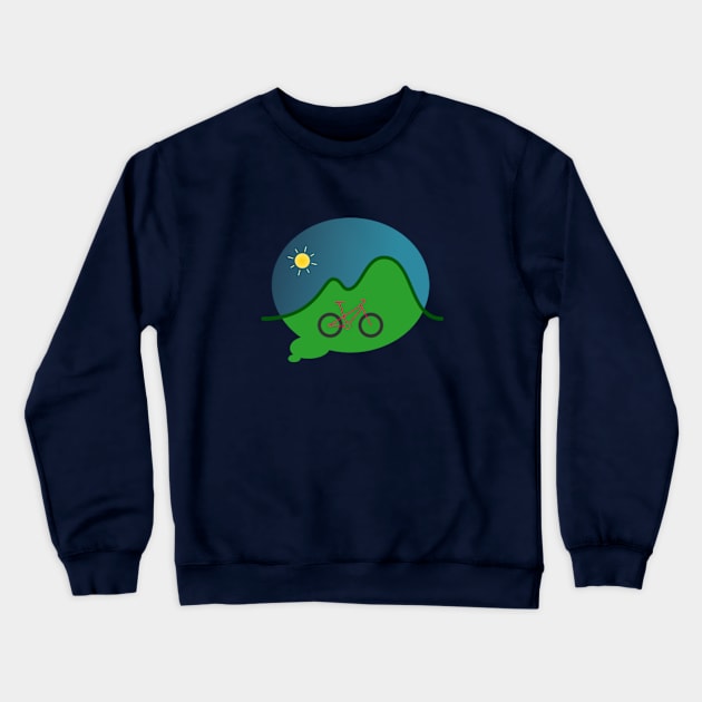 Thinking bicycle Crewneck Sweatshirt by hilariouslyserious